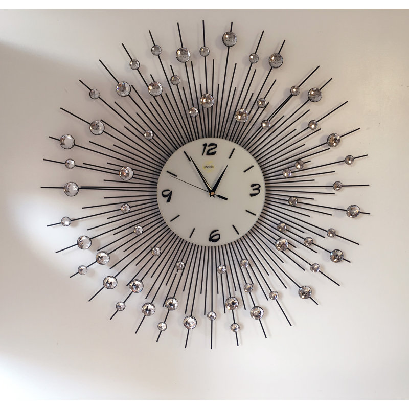 MEIDA Oversized Handmade Crystals Wall Clock Wayfair
